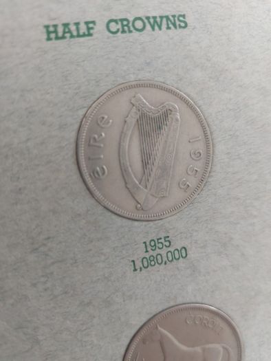 irish coin folder included mule halfcrown