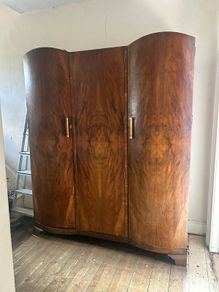 antique walnut wardrobe 1930s