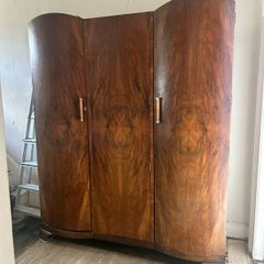 antique walnut wardrobe 1930s
