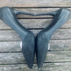 River Island Black Leather Stilettos