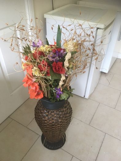 Beautiful Large Vase full of variety of flowers