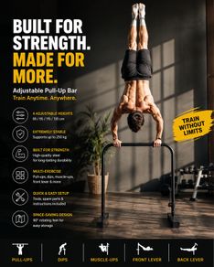 Adjustable Freestanding Pull-Up & Calisthenics Bar