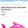 Pink Baby Shark Sing & Swim Bath Toy Mommy Image 2