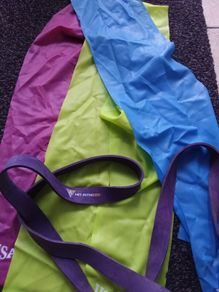 Resistance bands : USA Pro Bands (3) , Purple Hit Fitness Power Band  (1)