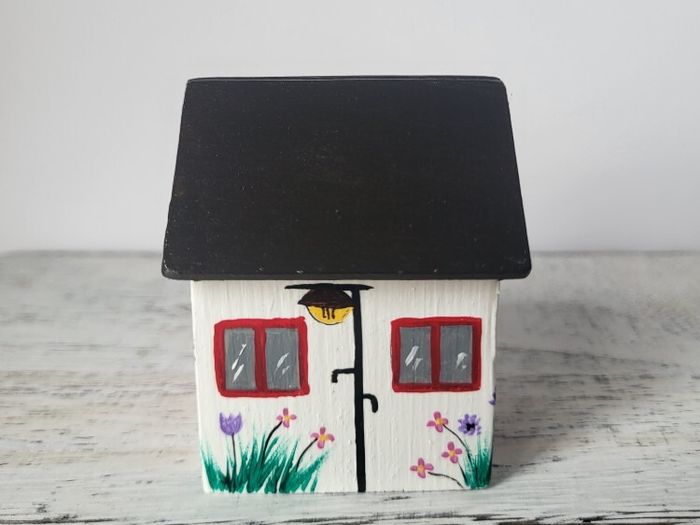 Handcrafted tiny wooden house!