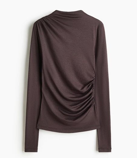 Draped silk blend top size XS