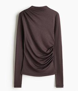 Draped silk blend top size XS