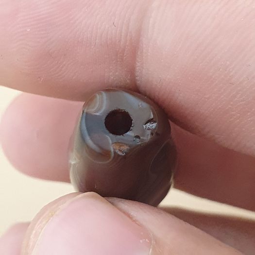 Vintage Yemeni Suliemani Natural Eye Agate Bead Amulet
