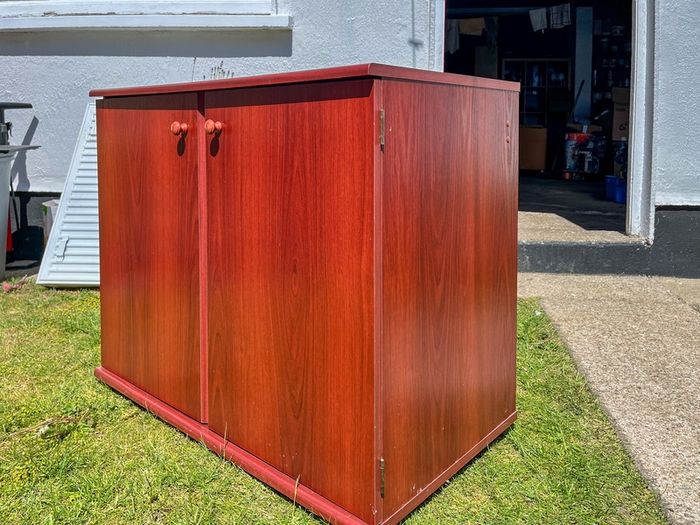wooden computer desk unit - 0.91 x 0.49 x 0.75