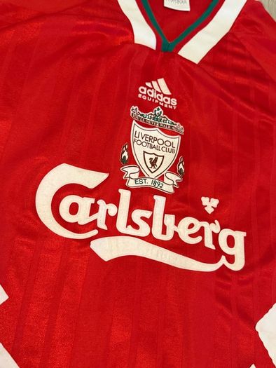 Authentic Vintage 1993-95 Liverpool Home Kit Adidas Equipment - Size L (Made in UK)