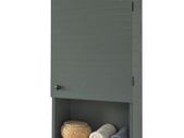 Modern Wall Cabinet with Adjustable Shelf  Grey, Black or White 76cm Tall