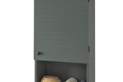 Modern Wall Cabinet with Adjustable Shelf  Grey, Black or White 76cm Tall