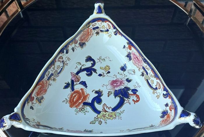 Rare Mason's "Blue Mandalay" Triangular Serving Dish