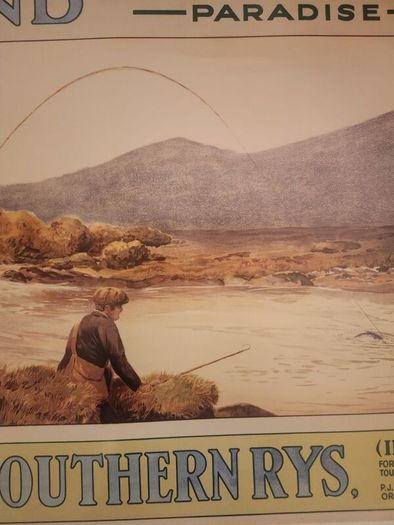 Art Posters X 3 LARGE. Great Southern Railways Poster. Robert Emmet Historical Poster And Impressionist Landscape Poster. Large Posters In Good Condition See Photos For Same. Ideal for framing.