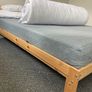 Light pine double bed and mattress from IKEA Image 3