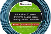 Garden Wire 30m/3mm Plastic Coated Fencing Stretcher Twist Wire for Climbing Plants, Trellis, Crafting &amp; Garden Support  Strong Flexible by Speedwellstar
