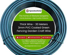 Garden Wire 30m/3mm Plastic Coated Fencing Stretcher Twist Wire for Climbing Plants, Trellis, Crafting & Garden Support  Strong Flexible by Speedwellstar