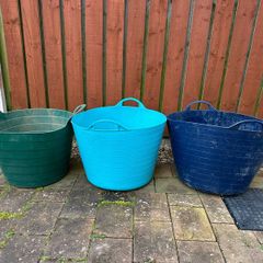 3 heavy duty buckets