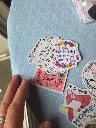 Cute 2 pieces  Sewing Crafting quiltting stickers for Crafting Sewing machine etc