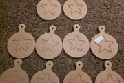 wooden xmas bobble star