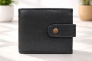 Unisex Genuine Leather Wallet RFID Blocking Bifold Wallet with Zipper &amp; Coin Pocket Leather Wallet