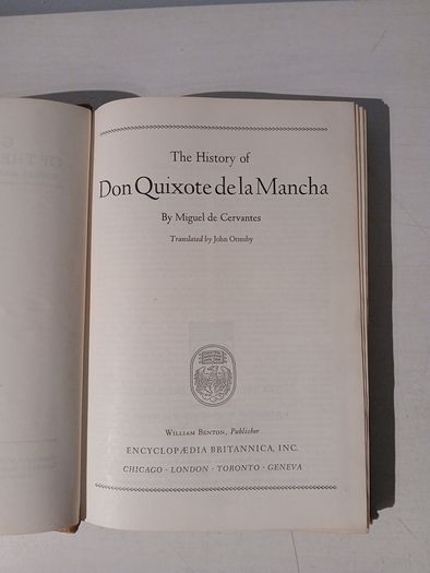 Great Books of The Western World - The History of Don Quixote de la Mancha by Miguel de Cervantes