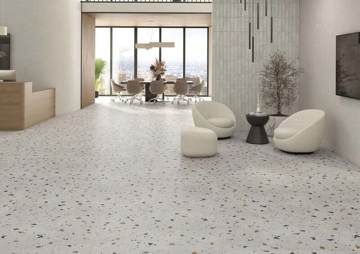 Satin Matt Terrazzo Tiles - 66x66cm