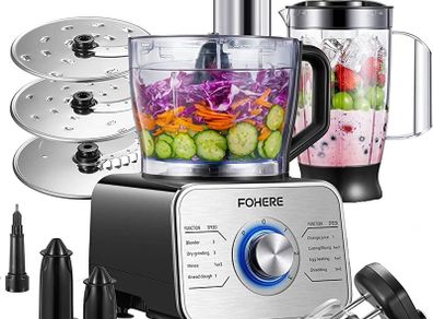 Food Processor Multifunctional, 3-Speed Food Processor and Blender Combo with 3.5 L Bowl, 1.5 L Blender Jug, Simple Operation for Blending, Dicing, Slicing, Shredding, Mincing, and Pureeing