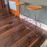 Copper Colour Bar Stools with wooden seat x2 Image 2