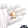 Lady Cameo Carved Shell Sterling Silver Necklace Image 6