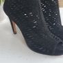VIA SPIGA black leather suede open-toe high heels Sz 41 (Fit 7-7.5UK) - Rrp 125 (New) Image 2