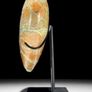 Smithsonite Heart Shaped Stone - Natural Stone, Metal Stand Image 5
