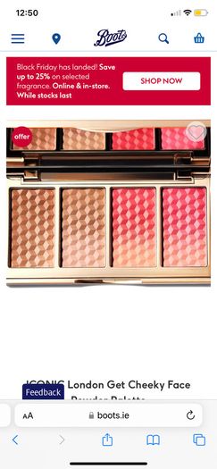 Iconic London get cheeky face powder palette