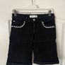 New Encuentro Denim Stretch Dark Black Shorts - Size 10/12 / EU38 Image 4