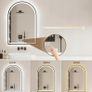 LED Bathroom Mirror 60x100cm Black Frame Demister Image 7
