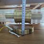 Brass reeded glass wall light Image 4
