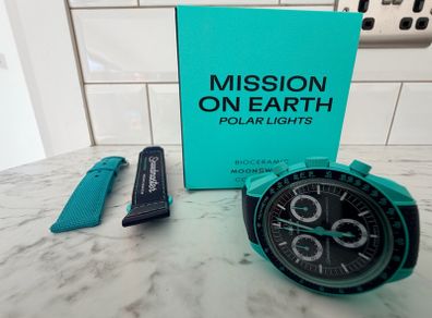 Omega Moonswatch Mission on Earth Polar Lights
