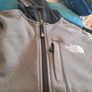 The North Face Boys Zip Hoodie Sweater Grey Colourblock Image 4