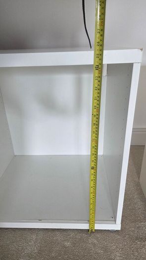 White IKEA BESTA Frame Storage Unit