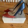 Zara Leather Suede Stiletto Shoes Image 2