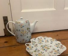Kath Kidson teapot and plate .
