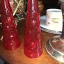 1960s  retro red bubble glass vases Image 4