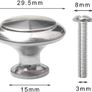 10 Packs Drawer Knobs, Cabinet Door Knobs Wardrobe Knobs Handle Cupboard Door Knobs with Screw for Drawer Cabinet Cupboard Wardrobe- Alloy & Stainless Steel Image 4