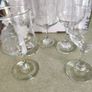 Duiske Irish Set Of 5 Crystal Wine Glasses Vine Vintage Handcut Glass Image 7