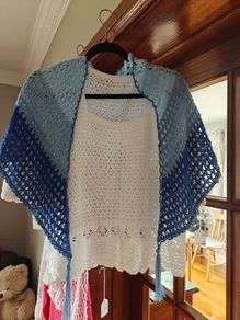 Blue Crochet Shawl