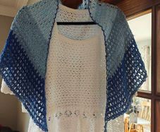 Blue Crochet Shawl