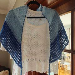 Blue Crochet Shawl