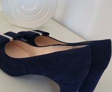 PETER KAISER Pavilia navy suede court shoe - Sz 4UK - Rrp 179 (New)