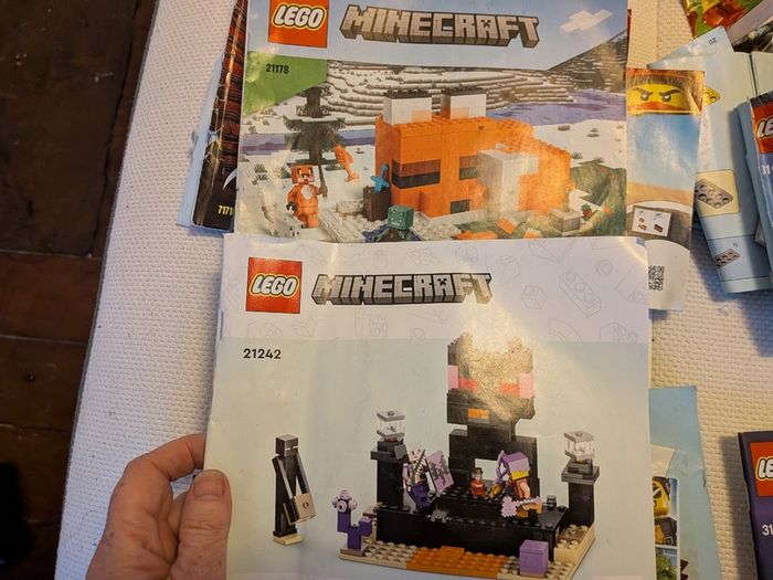 Lego and instruction manuals
