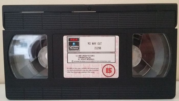 No Way Out VHS Pal Video Tape (Very Rare And Collectable VHS Film)
